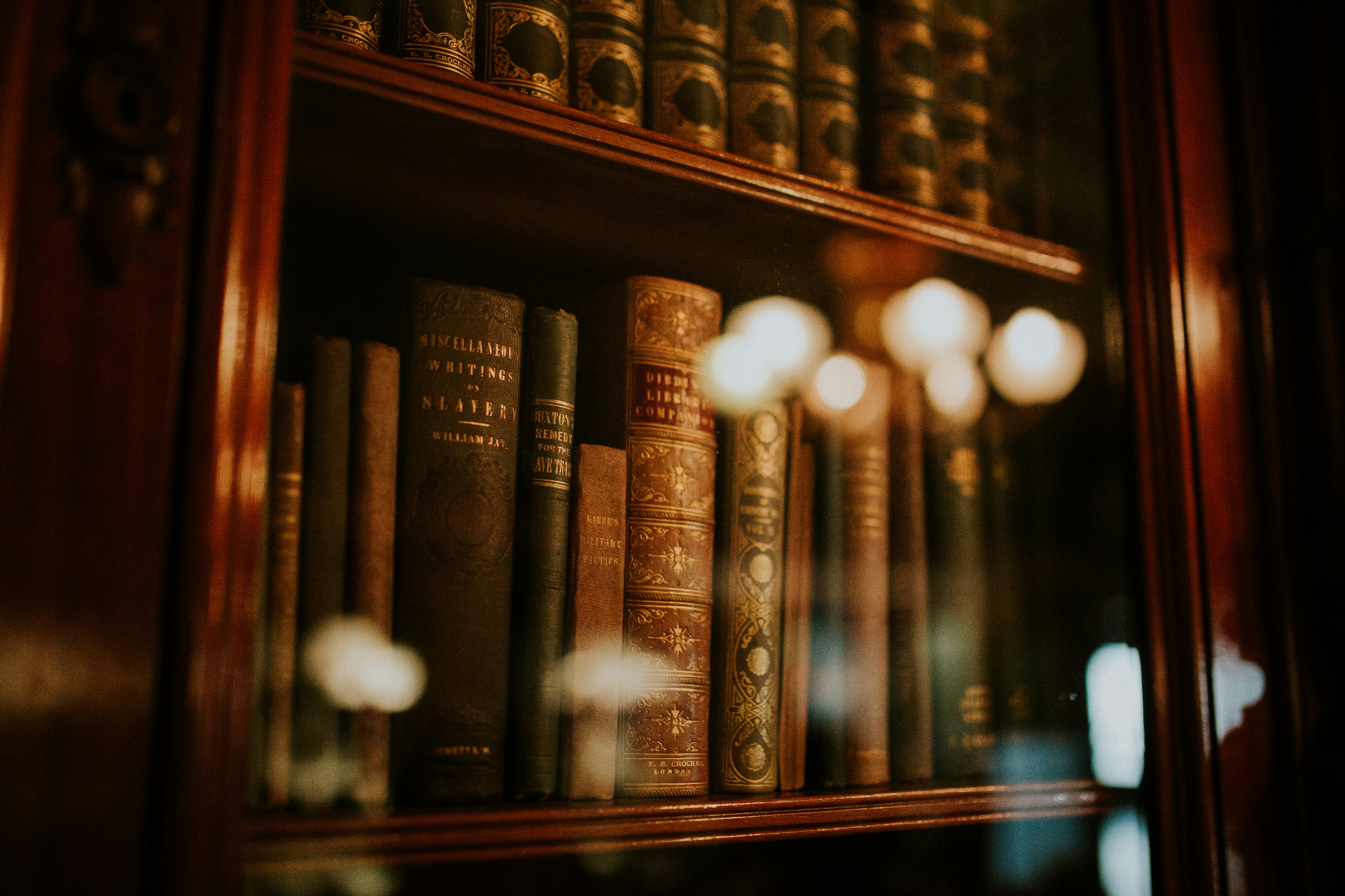 Estante com livros e referências jurídicas no escritório da Dametto Advocacia